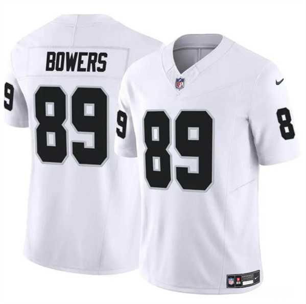 Men & Women & Youth Las Vegas Raiders #89 Brock Bowers White 2024 Draft F.U.S.E. Vapor Stitched Jersey->las vegas raiders->NFL Jersey
